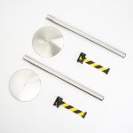 PBC15KAL-colonnina-segna-percorso-acciaio-cromato-lucido-peso-rinforzato-15-kg