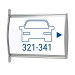 PBS040-targa-in-alluminio-a-bandiera-bifaccialeo-a-muro