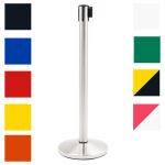 PBS1018-colonnina-nastro-3-mt-segna-percorso-acciaio-spazzolato