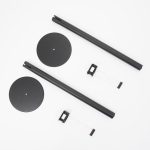 PBS1046-colonnine-segnapercorso-in-acciaio-nero-con-base-piatta-nstro-3-metri