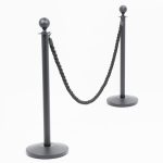 PBS1121N-cordone-nero-con-moschettone-per-colonnine-segna-percorso