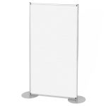 PBS1190-parete-divisoria-100x190-pannello-divisorio-policarbonato-bianco-satinato-basi-tonde