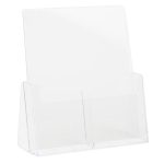 PBS416-espositore-da-banco-plexiglass-trasparente-porta-depliant-con-2-tasche-1_3-A4