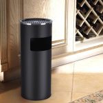 PBSC08SB-cestino-con-posacenere-nero-da-pavimento