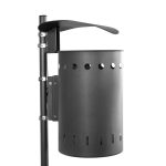 CEV001-cestino-su palo-metallo-nero