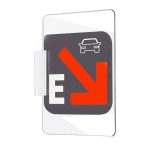 PBDIST09-BD-targa-plexiglass-con-distanziale-da-muro-cromato-per-targhe