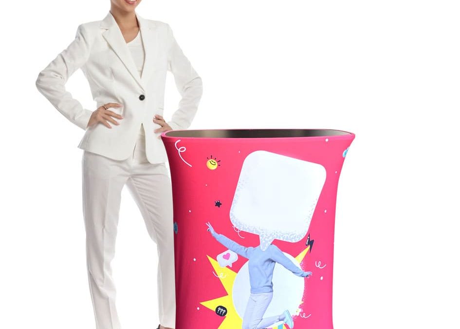 Banchetto desk promozionale pubblicitario luminoso