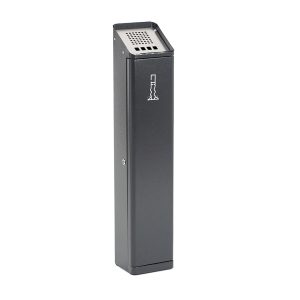 PCPOS020-posacenere-autoportante-in-metallo-verniciato-nero-con-disegno-frontale