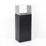 PBCRD012-bidone-porta-rifiuti-ecologico-corpo-metallo-verniciato-coperchio-anti-pioggia-grigio