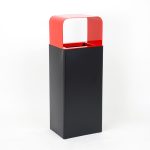 PBCRD012-bidone-porta-rifiuti-ecologico-corpo-metallo-verniciato-coperchio-anti-pioggia-rosso