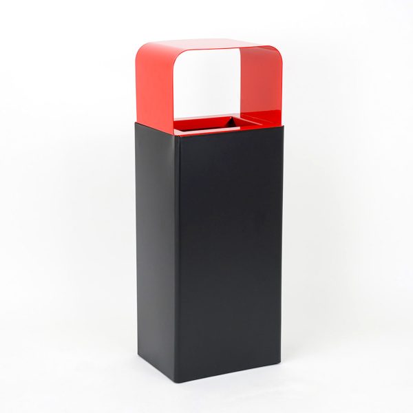 PBCRD012-bidone-porta-rifiuti-ecologico-corpo-metallo-verniciato-coperchio-anti-pioggia-rosso