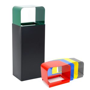 PBCRD012-bidone-porta-rifiuti-ecologico-corpo-metallo-verniciato-coperchio-vari-colori-anti-pioggia